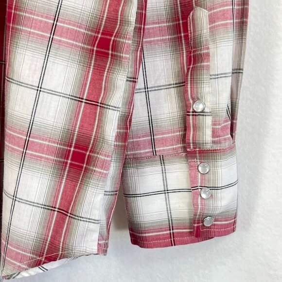 Roper Men's Pearl Snap Shirt Plaid Long Sleeve Silver Threads Western Rodeo XL - Picture 4 of 6